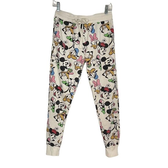 Disney Mickey Mouse Sweatpants Joggers Retro Mickey and Friends Sz Juniors S 3/5 - Picture 1 of 9